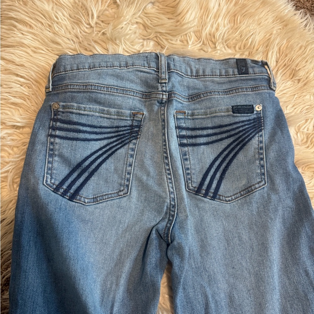 7 For All Mankind Light Blue Boot Cut Jeans